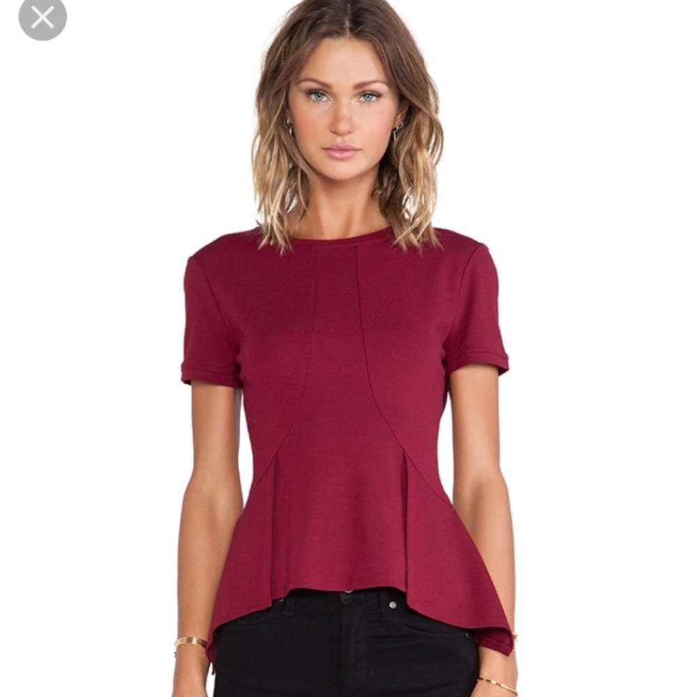 BCBG “Scarlet” Peplum Blouse